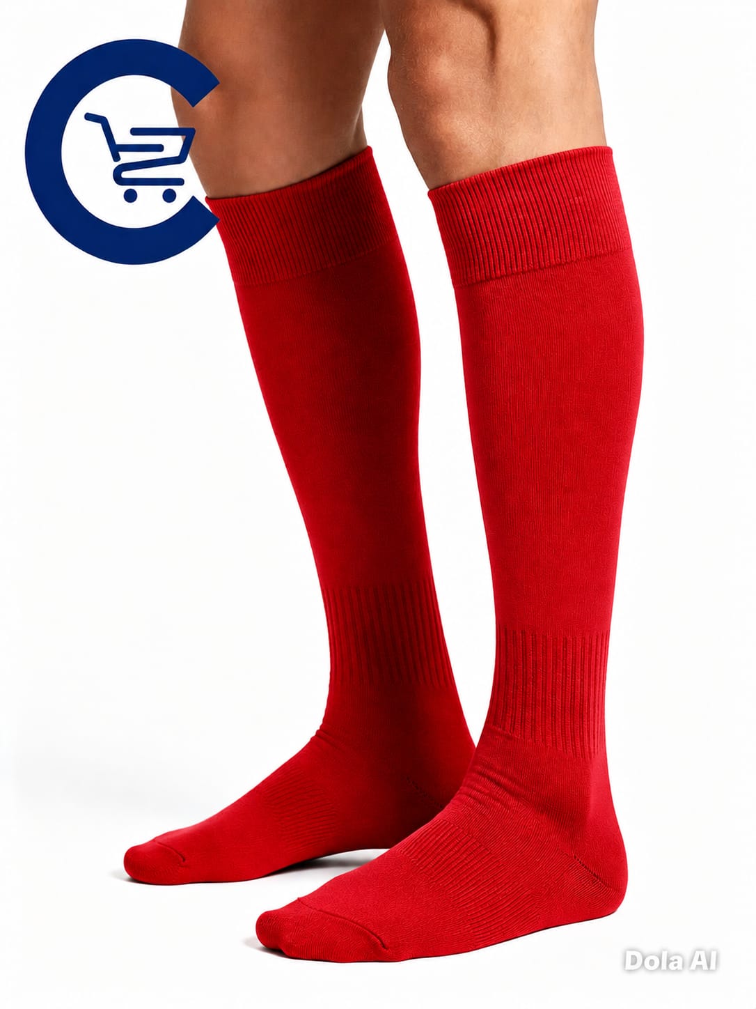Meião de Futebol Esportivo Cano Alto – Branco, Vermelho, Verde, Azul e Preto