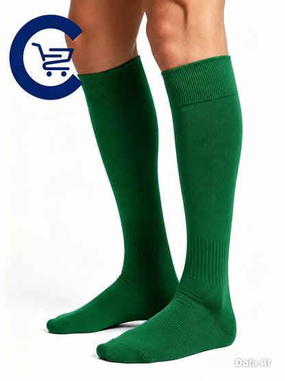 Meião de Futebol Esportivo Cano Alto – Branco, Vermelho, Verde, Azul e Preto